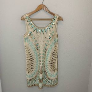 MEGHAN LA Sequin Sleeveless Dress Size small